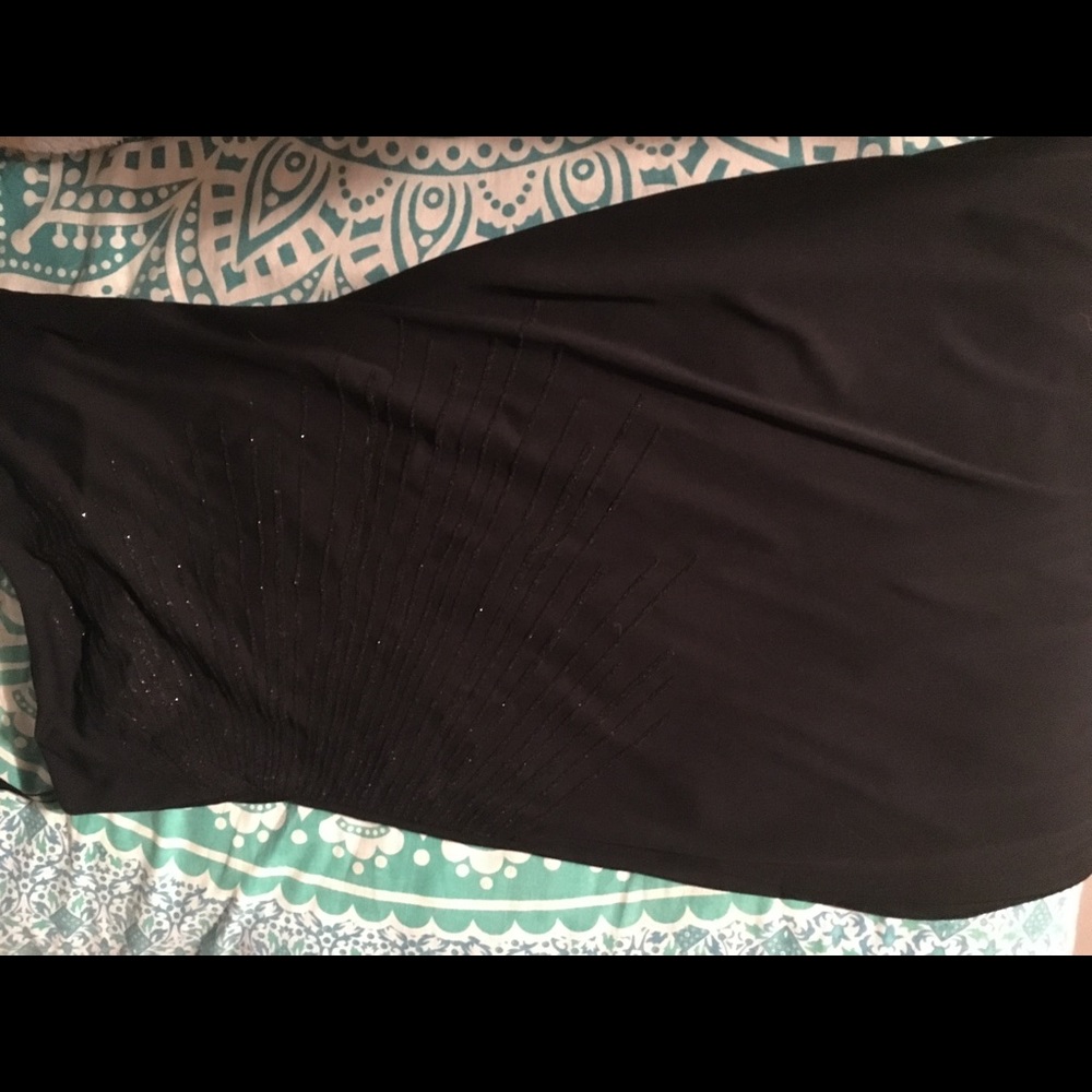 Black Beaded Prom Dress